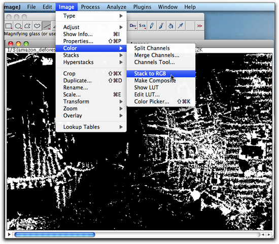 image color stack to RGB