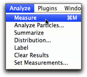 analyse measure drop down