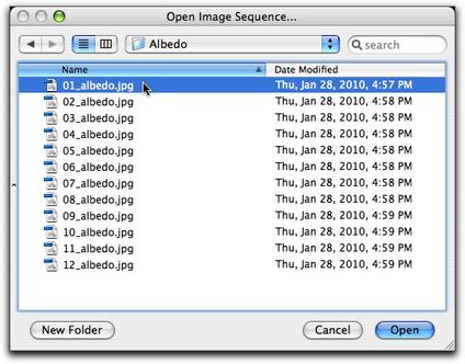 Open Image Sequence Box