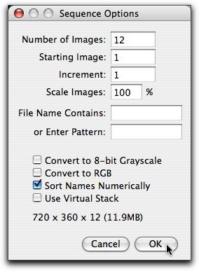 Sequence Options  Box