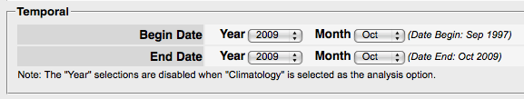 Giovanni Temporal Settings