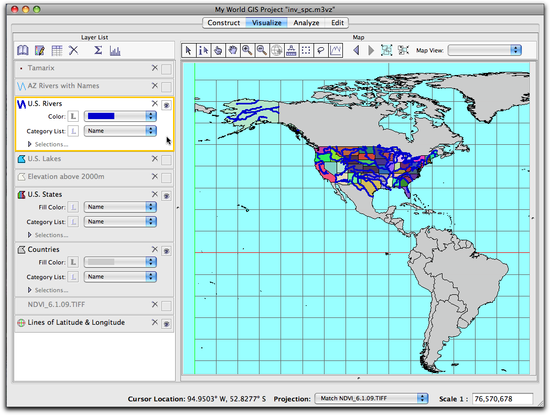 25 US rivers on and Acitve