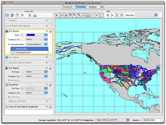 31 slection highlighted on map
