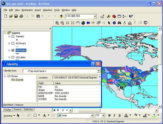 Find River Using Identify Tool