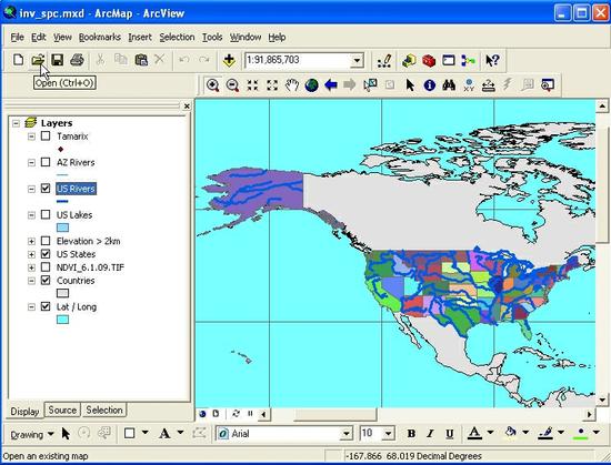 Rivers Turned On Zoomed to Layer