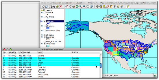 Select all Rivers in Colorado System