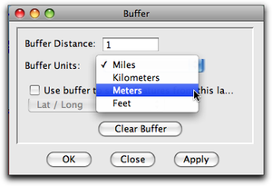 setting buffer to i meter