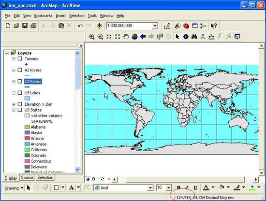 Showing XY Coordinates X Circled