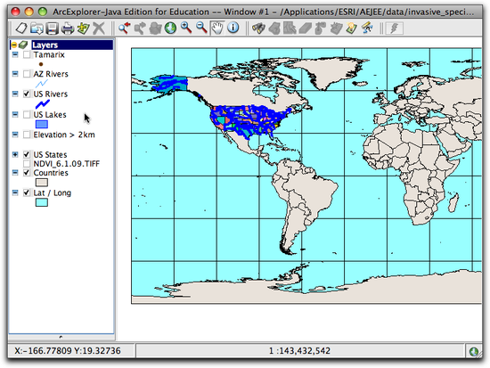 US Rivers Layer On