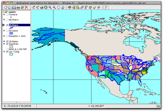 zoom to active rivers after