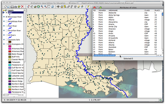 2. open attribute table on map