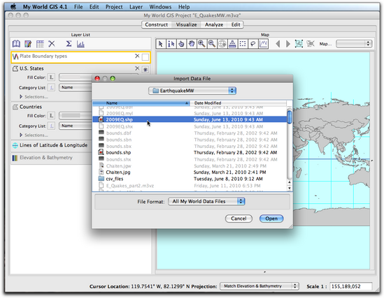 3 import 2009 EQ file