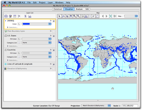 5 2009 EQ now on map