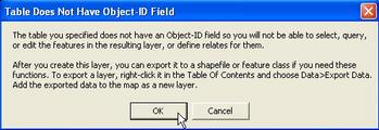 8 Table does Not Have Object ID