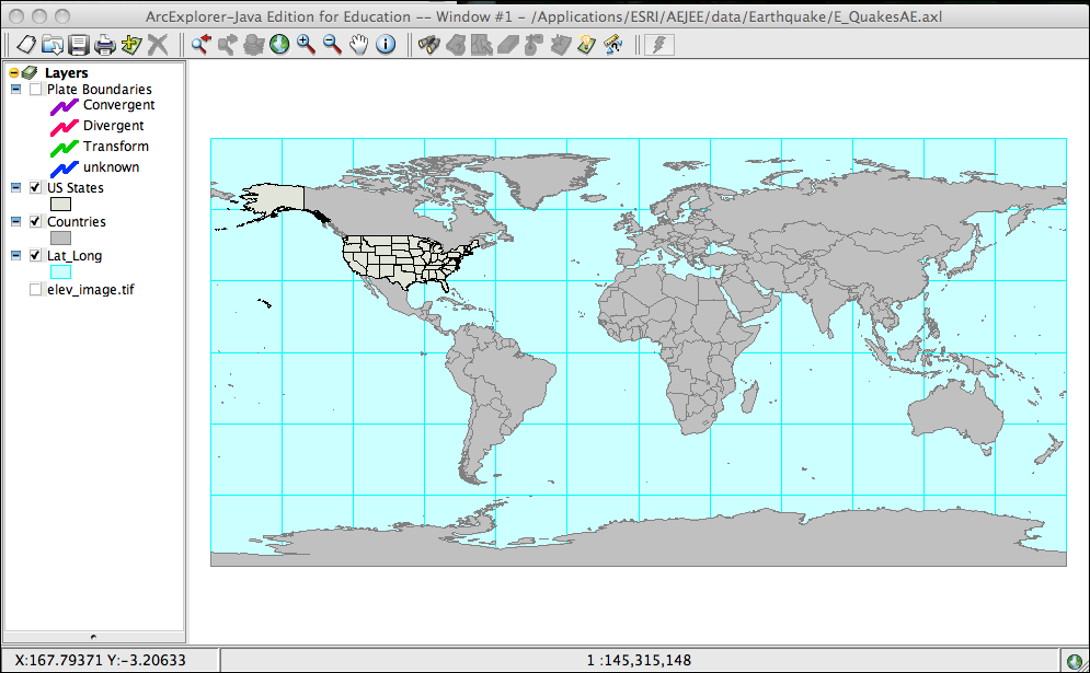 world map longitude and latitude lines. A global map will open with
