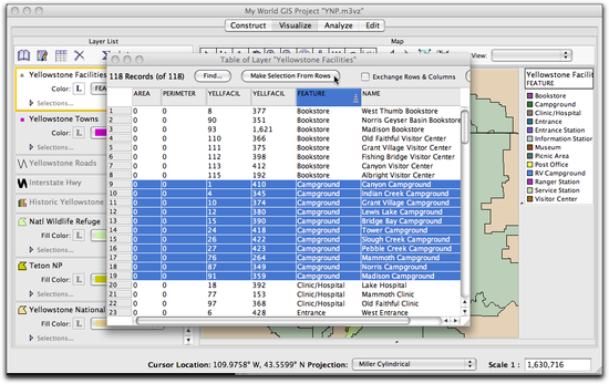 12 make selection from rows
