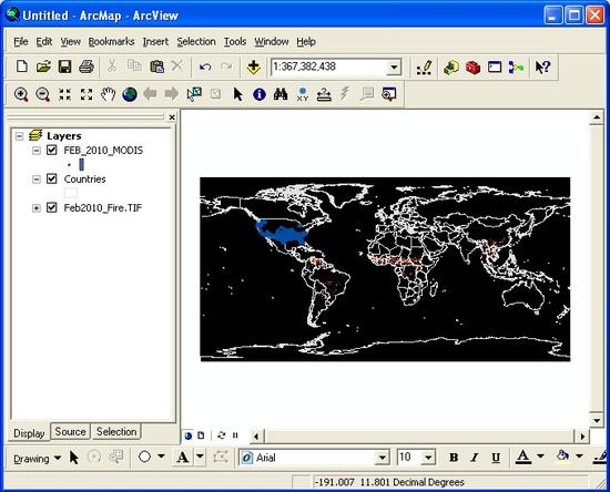 76 Map with Modis