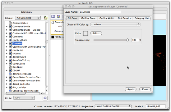change fill color to transparent