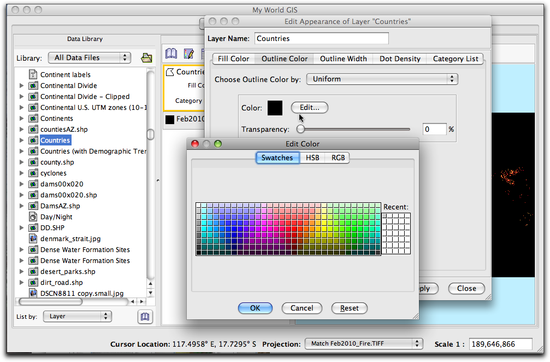 change outlien color to lt gry