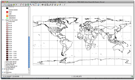 countries and us states on