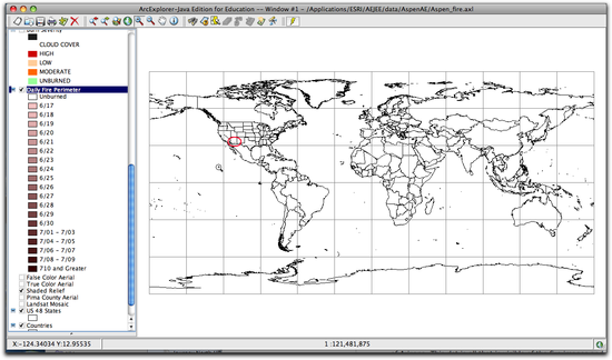 countries and US states dot on crcld