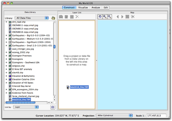 drag onto layer list