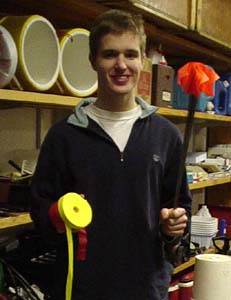 Brightly colored flagging