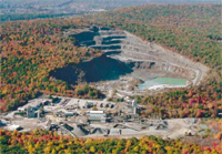 Open pit mine.