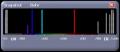Bohr model spectrograph output for the hydrogen atom.