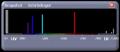 Bohr model spectrograph output for the hydrogen atom.