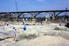 The James River not in Flood - Note bridges in background