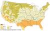 Average annual potential evapotranspiration map for the U. S.
