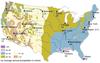 Average annual precipitation map for the U. S.