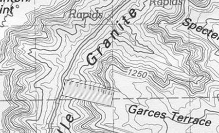 Garces Terrace marked (Grand Canyon)