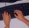 Typing on a computer keyboard