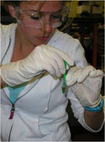 Student studying Wolbachia