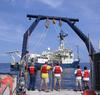 Rendezvous between the RV Weatherbird II and the RV Oceanus at Hydrostation S in the Northwestern Sargasso Sea in June of 2005.