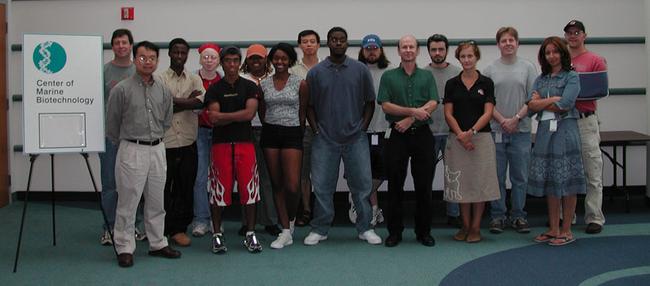 Group photo from the Microbiology of Marine Sponges course.