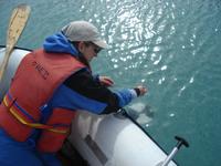 Using a Secchi disk to measure turbidity