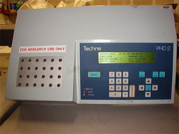 Image of a thermo cycler used in PCR.