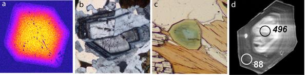 Images showing major and trace element zoning of common metamorphic minerals