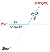 First step in a Schreinemakers analysis