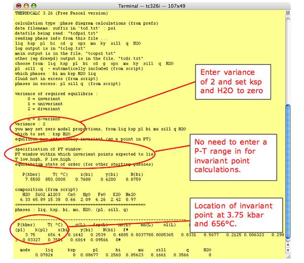 Thermocalc screen shot