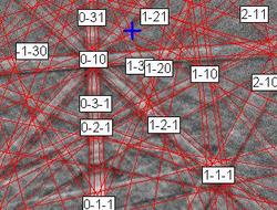 An EBSP with Kikuchi lines indexed