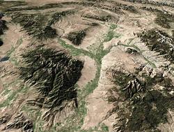 Aerial photo of the beaverhead river in Montana.