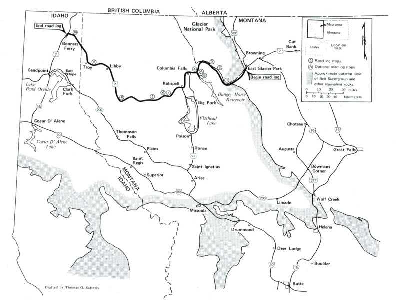 map of montana and idaho. Click for route map