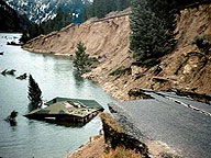 Hebgen Lake Earthquake damage