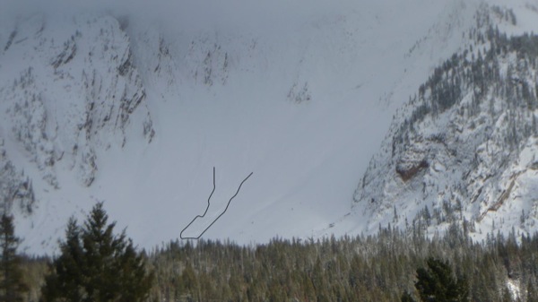 Avalanche in the Bridger Range