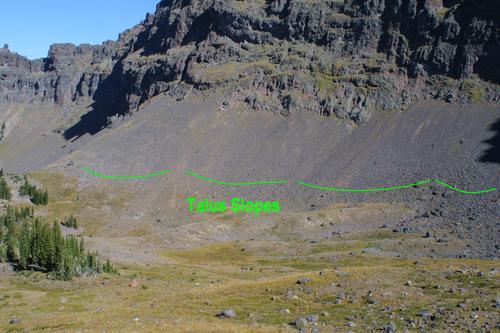 talus slopes