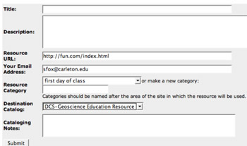 Screen shot of a single catalog queue entry